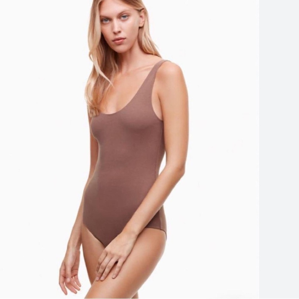 ARITZIA Wilfred Free Georgianna Bodysuit Size XS in Dusty Rose